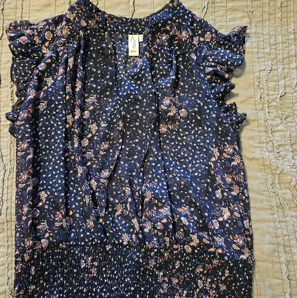 Joie Navy Floral Top